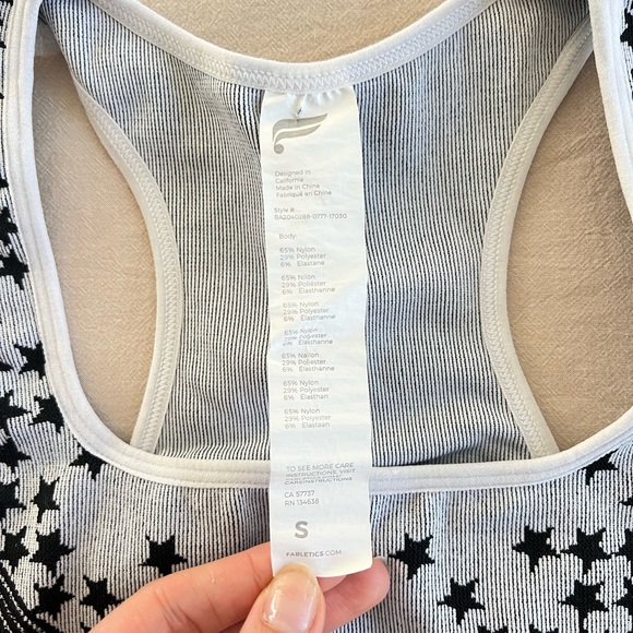 Fabletics Star Sports Bra in grey/black (size S) - Picture 7 of 7